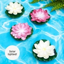 Set of 2 Solar Floating Flower Lights