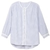 3/4-Sleeve Striped Cotton Shirt