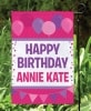 Personalized Happy Birthday Garden Flag or Banner