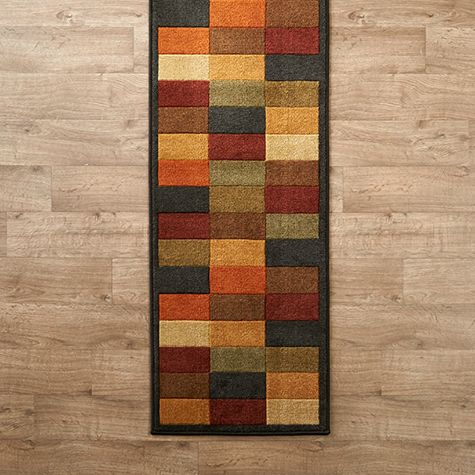Carved Color Block Rug Collection - 22" x 59" Runner