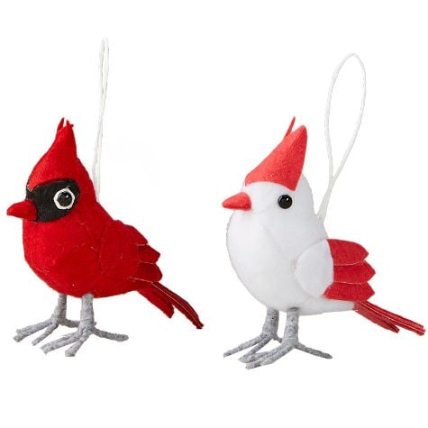 Whimsical Sets of Felt Ornaments - Set of 2 Cardinals