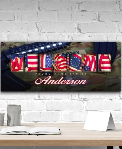 Personalized Proud Military Family Art