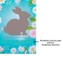Personalized Daisy with Bunny Silhouette Garden Flag