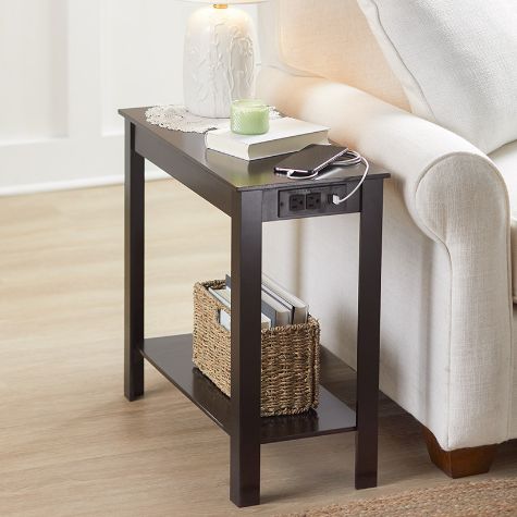 Side Table with Power Station