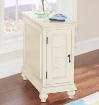 Shutter Side Table with Charging Ports