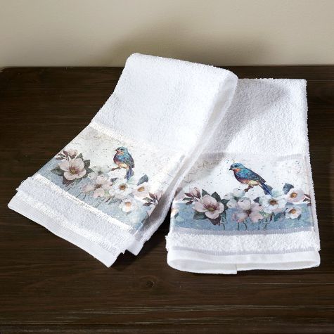 Bluebird Bath Collection - Set of 2 Hand Towels