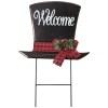Monogram Top Hat Stakes - Welcome