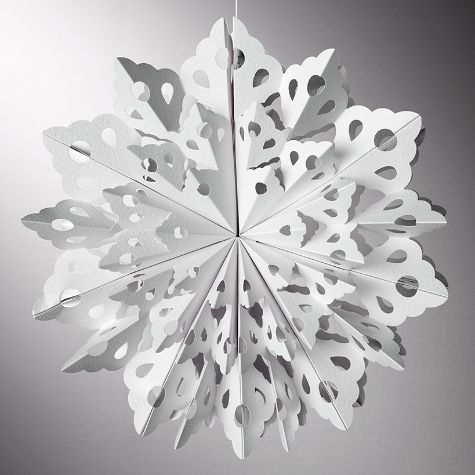 Frosted Paper Snowflakes - A