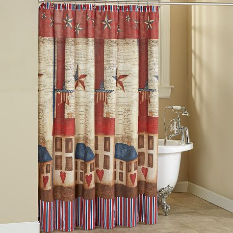 Sweet Home Americana Bathroom Collection - Shower Curtain