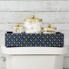Fashion Toilet Tank Topper Trays - Blue Scalloped Floral