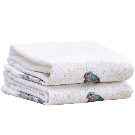 Bluebird Bath Collection - Set of 2 Hand Towels