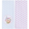 Sets of 2 Easter Bunny Embroidered Kitchen Towels - Cameo