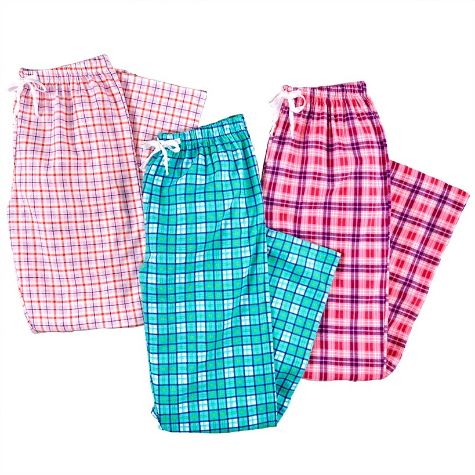 Ladies' 3-Pk. Flannel Pants