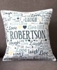 Personalized Family Word Art Sherpa Throws or Pillows