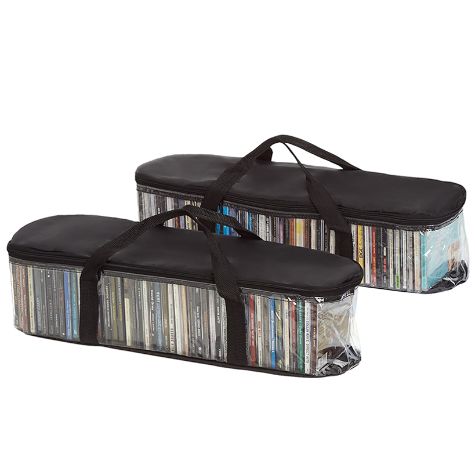 Media Storage Bag Sets - Set of 2 CD Black