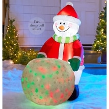 Inflatable Snowman with Globe