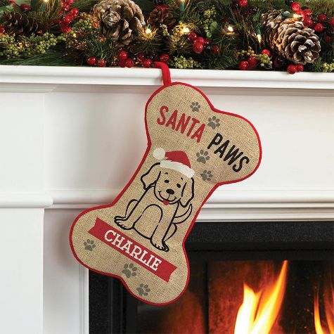 Personalized Pet Stockings - Santa Paws