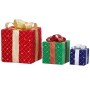 Set of 3 Lighted Gift Boxes