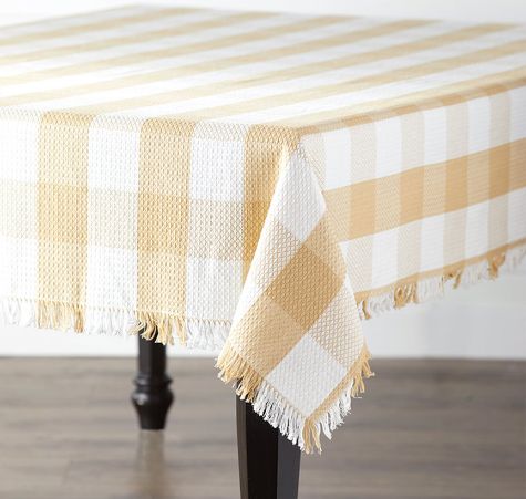 Homespun Cotton Checkered Table Linens