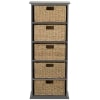 Bookcases with 5 Baskets - Gray