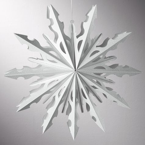 Frosted Paper Snowflakes - D