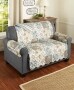 Floral Quilted Furniture Covers - Taupe Loveseat