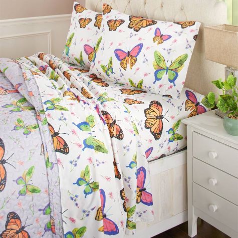 Novelty Spring-Themed Sheet Sets - Butterfly