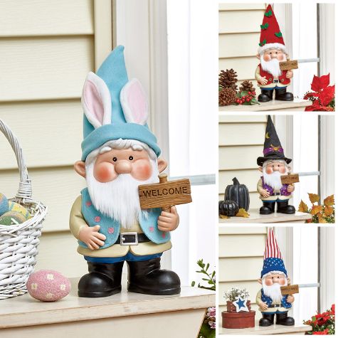 Gnome with 4 Seasonal Outfits