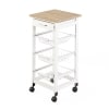 Kitchen Cart with Shelving - White