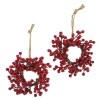 Sets of 2 Red Berries Ornaments