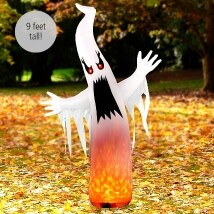 9-Ft. Lighted Flame Ghost Inflatable