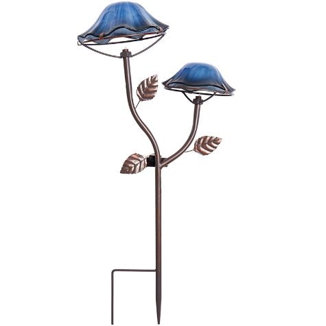 Double Mushroom Solar Stakes - Blue