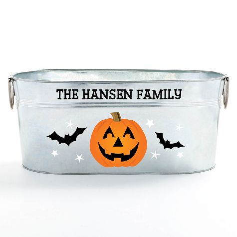 Personalized Halloween Tubs or Pumpkin Decals