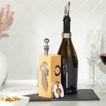 6-Pc. Wine Set with Wooden Stand