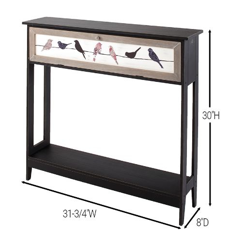 Bird Motif Console Table