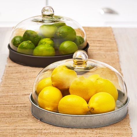 Glass Domed Serving Plates