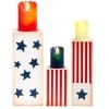 Patriotic LED Candle Set