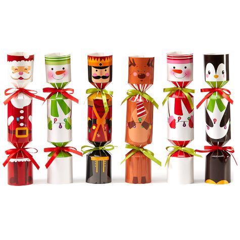 Set of 6 Holiday Candy Crackers