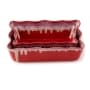 Sets of 2 Wavy Edge Rectangle Bakeware - Red