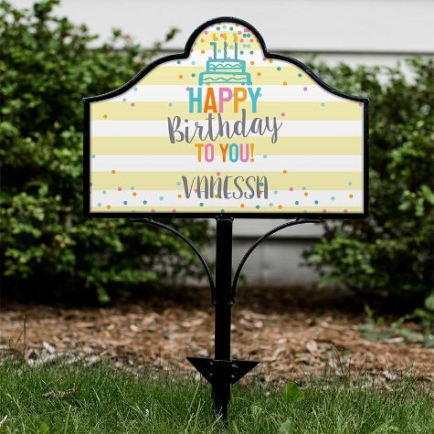 Personalized Magnet Yard Sign - Happy Birthday