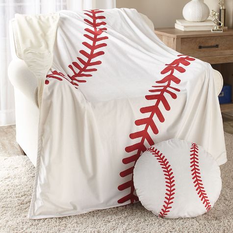 Sports-Themed Pillows or Throws