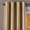 Solid Faux Silk Short Panel Blackout Curtain - 36" Curtain Champagne