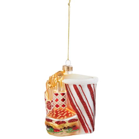 Handpainted Glass Fast Food Meal Ornament