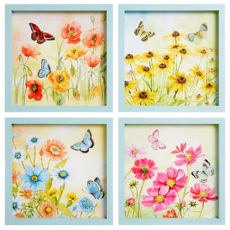 Set of 4 Themed Art - Butterfly