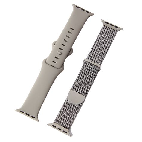 Comfortable Sets of 2 Apple Watch Bands - Gray Set