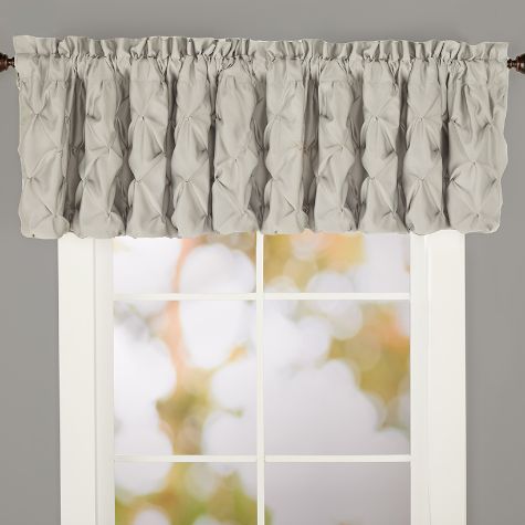 Ashlyn Ruched Window Collection - Gray Valance