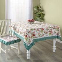 Ruffle Trim Floral Home Collection