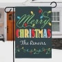 Personalized Winter Holiday Garden Flags - Lights