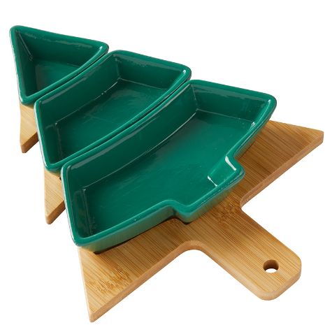 Divided Tree Serving Dish