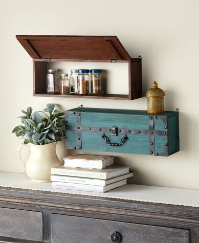Suitcase-Style Wall Shelves